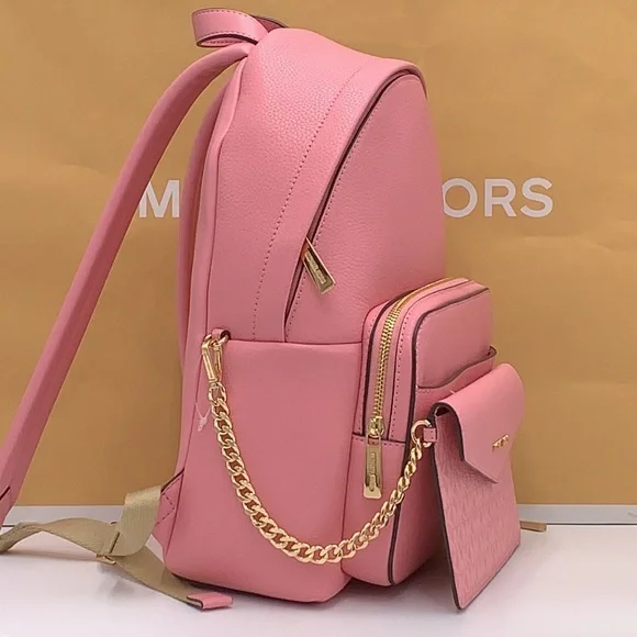 MICHAEL KORSMaisie Medium Pebbled Leather 2-in-1 Backpack Carnation NWT